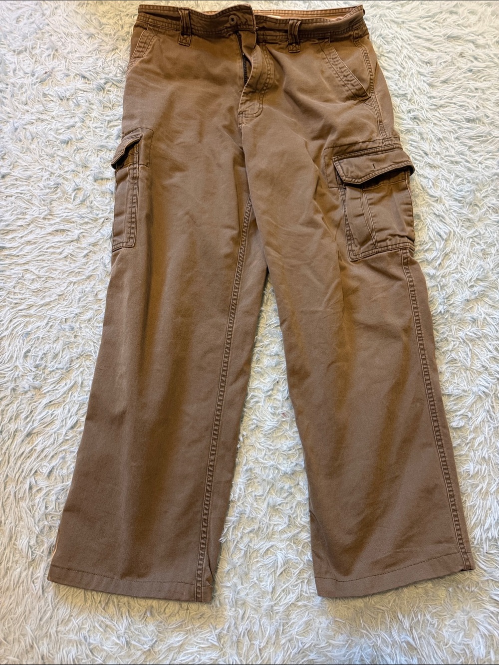 Old Navy 1993 Men's Cargo Pants brown 33x29/30 professional tailored length